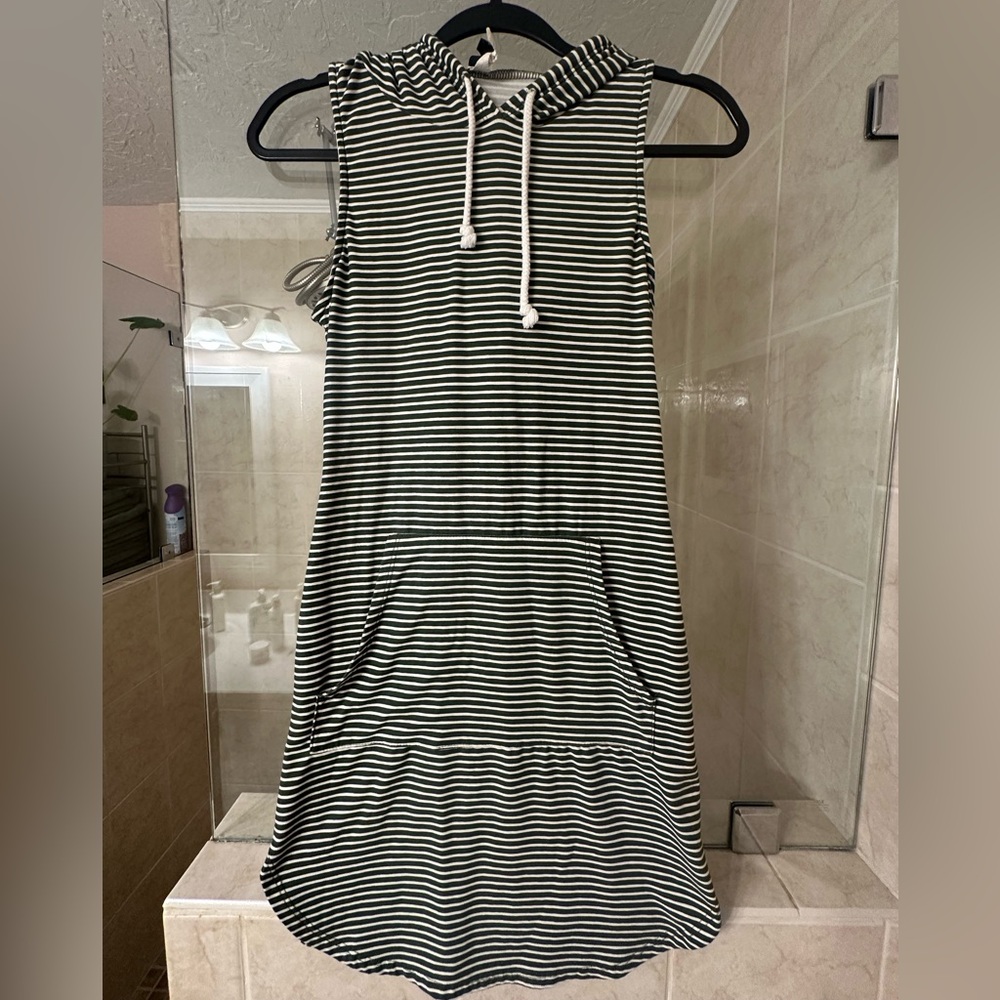 Windsor Green and White Striped Hoodie